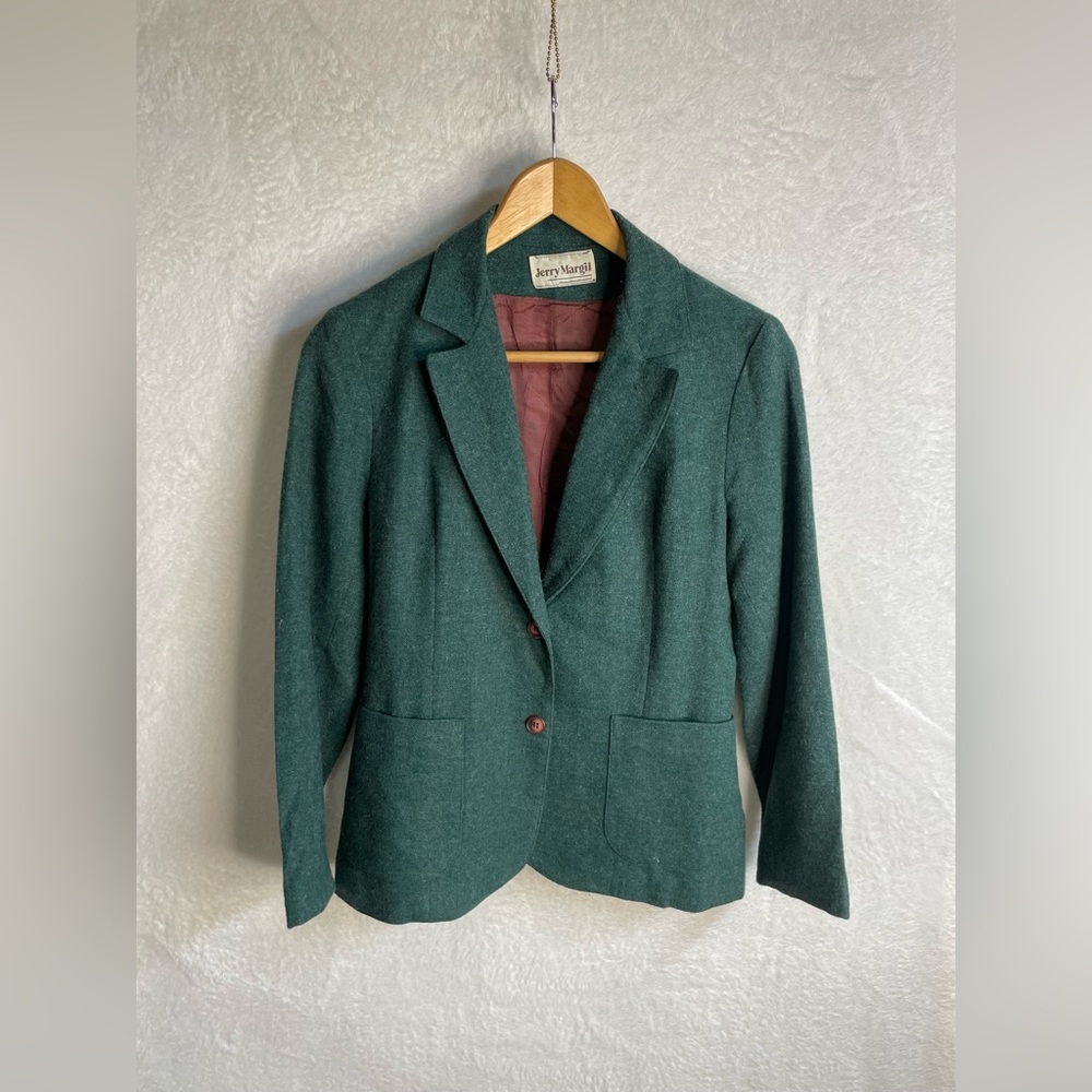Tweedy green blazer